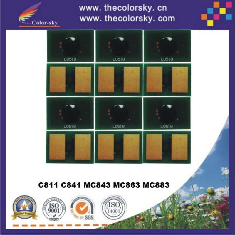 4 шт./Список умный лазерный чип сброса картриджа с тонером для OKI Okidata C811 C841 MC843 MC863 MC883 863 883 BKCMY(TY-OC843T