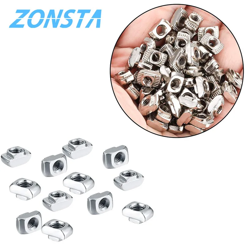 Slide T Nut M3 M4 M5 M6 M8 Aluminium profile fastener connector T-Nuts 3D printer sliding Nut Hammer Head Slot 20 30 40 EU