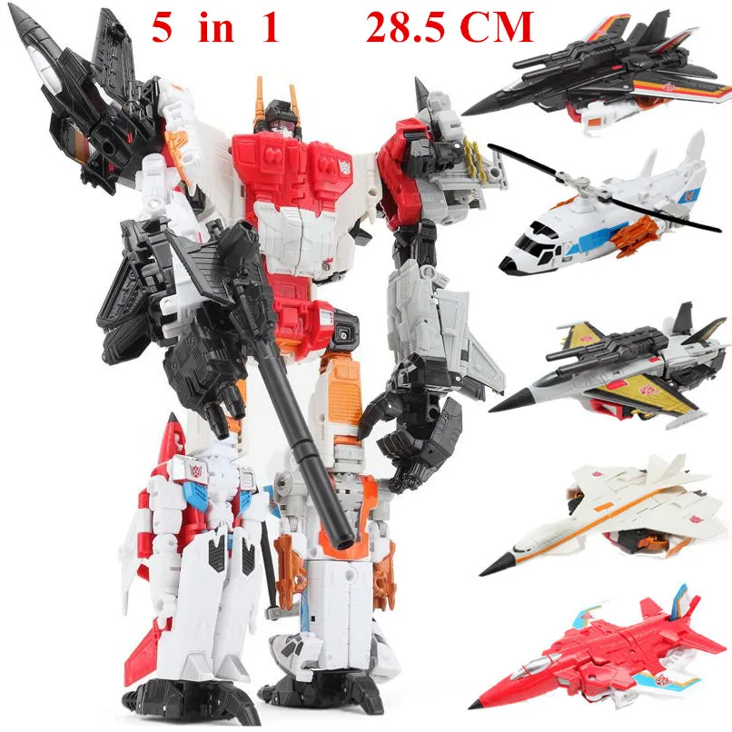 HZX 5 IN 1 SET C Haizhixing 5 в 1 Трансформация Робот автомобиль игрушки Аниме Разрушитель самолет Танк Модель КО игрушка для мальчиков Грузовик Коллекция малыш взрослые игрушки - Цвет: HZX 5 IN 1 SET C
