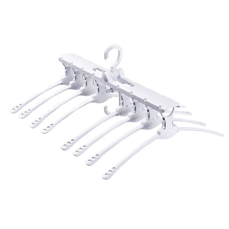 White-1pcs Новые многофункциональные компактные металлические вешалки с крюком, волшебный органайзер для одежды, железная сушилка для одежды - Цвет: White-1pcs