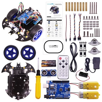 

Bat Smart Robot Car Project Complete Starter Kit with Tutorial Learning & Educational Electronic Toy for Arduino (Including:UNO)