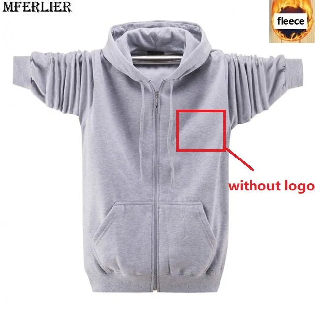 picture color Зимние мужские флисовые теплые толстовки с капюшоном на молнии 8XL плюс большие размеры 5XL 7XL осеннее хлопковое пальто спортивная одежда 56 - Цвет: picture color
