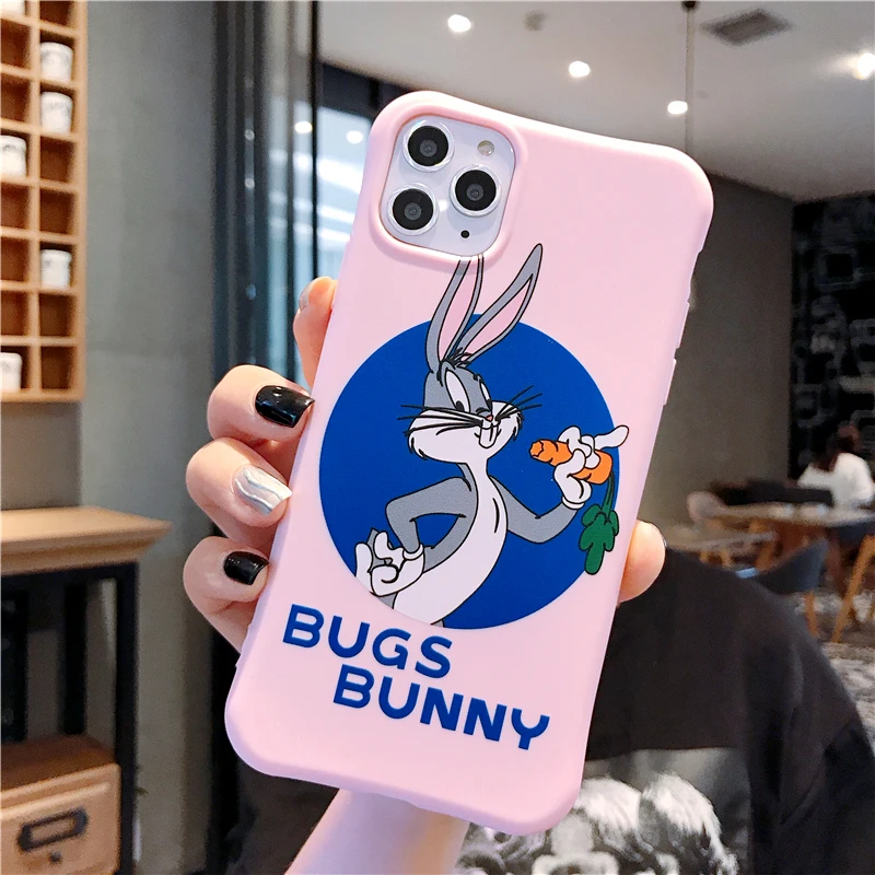 Милый мультяшный чехол для телефона с кроликом для iphone 11 11Pro Max для iphone X XR XS Max 7 8 6 6S Plus Матовый Мягкий ТПУ чехол capa