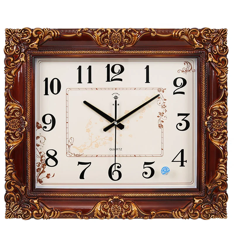 

Large Modern Silent Wall Clock Nordic Living Room Stylish Creative Square Wall Clock Bedroom Duvar Saati Vintage Home MM60WC
