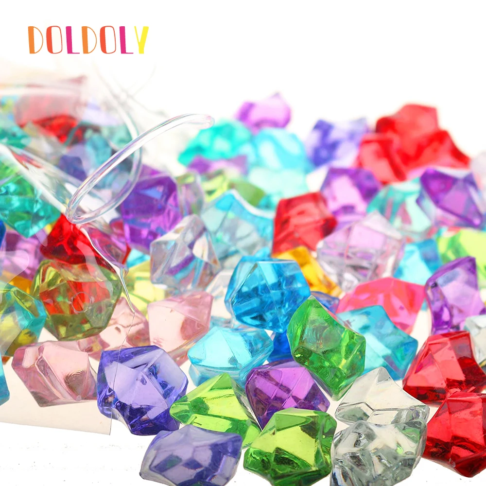 DOLDOLY-gemas acrílicas de cristal para decoración de fiestas, accesorios de decoración de Navidad y boda
