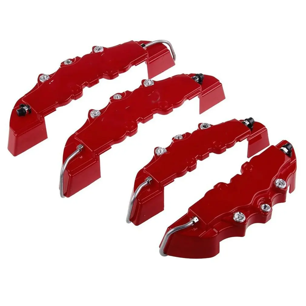 

2PCS 3d Useful Car Universal Disc Brake Caliper Covers Front & Rear Color Red