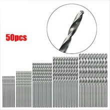 

EcotsonDeco 50 Pieces HSS Jobber Length Twist Drill Bits ully Ground with White Finished, Metal Drill 1mm, 1.5mm,2mm, 2.5mm,3mm