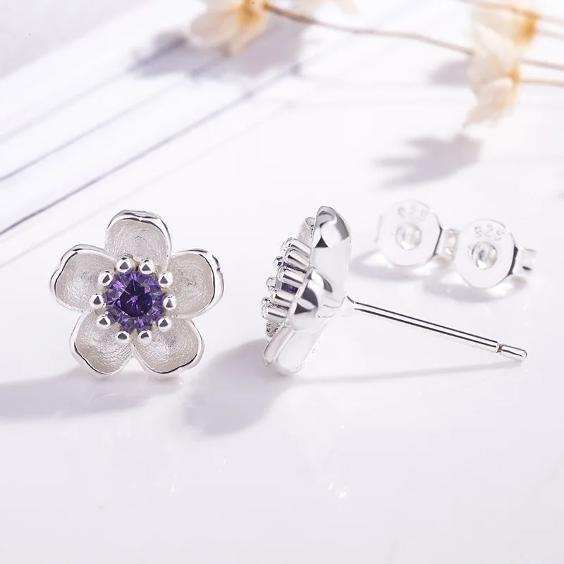 YAOLOGE Prevent Allergy 925 Sterling Silver Small Stud Earrings for Women Couple Creative Fashion Zircon Handmade Jewelry Gifts | Украшения