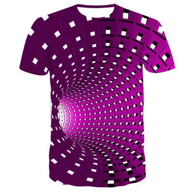 3D Visual Swirl Print T-shirt for Boys