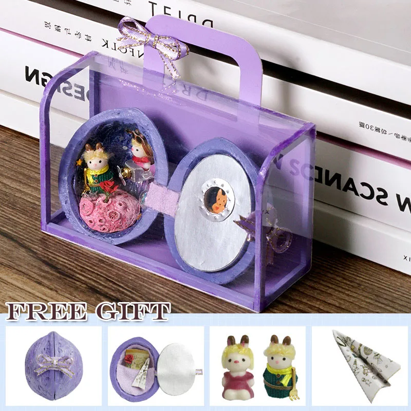 R05 DIY миниатюрная мебель для кукольного дома деревянные Miniaturas Кукольный дом коробка театральные игрушки для детей подарки на день рождения Каса семена мира R1 - Цвет: R05