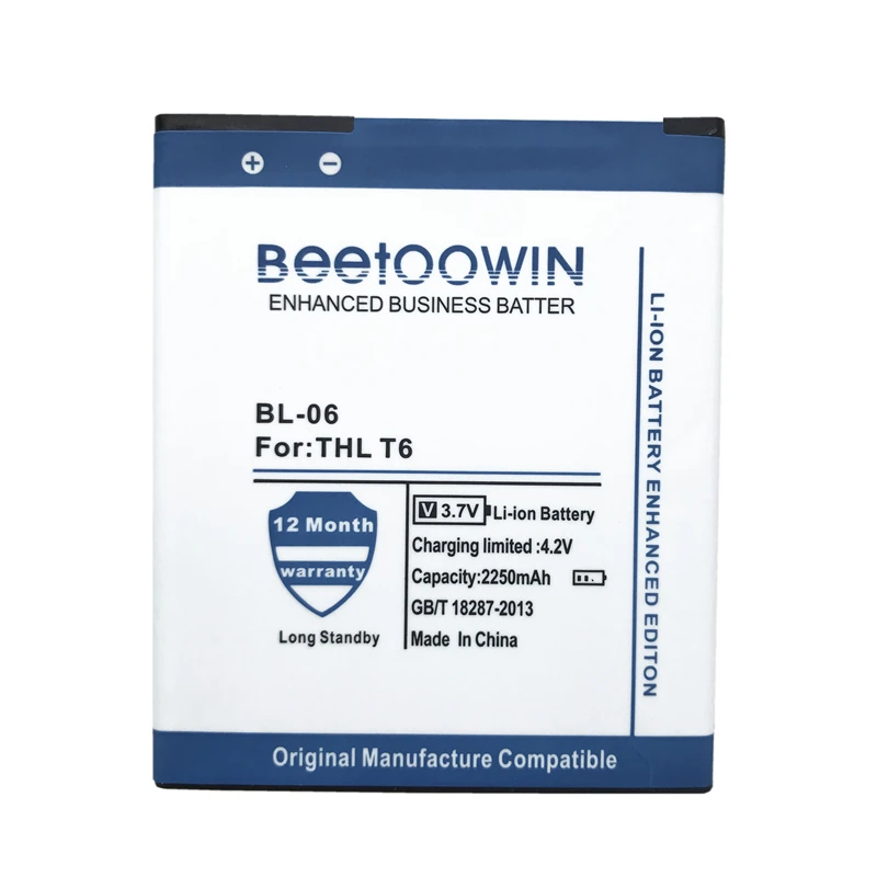 BEETOOWIN 2250 мАч BL 06 / мобильный телефон аккумулятор для THL T6s T6 Pro T6C DEXP S Ixion ES2 5 &quotDEXP ES 2