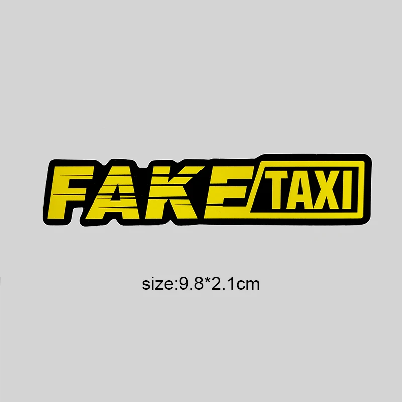 Трёххраповый 50 шт. порно концентратор логотип ПВХ водонепроницаемый окно ноутбук багажник авто мотоцикл автомобиль наклейка автомобиля стикер - Название цвета: 50 pcs fake taxi