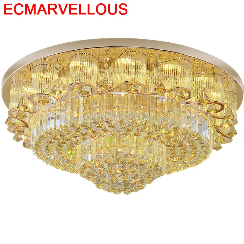 Modern Plafon Deckenleuchte For Living Room Crystal LED Lampara Techo Plafonnier Plafondlamp Luminaria De Teto Ceiling Light | Освещение