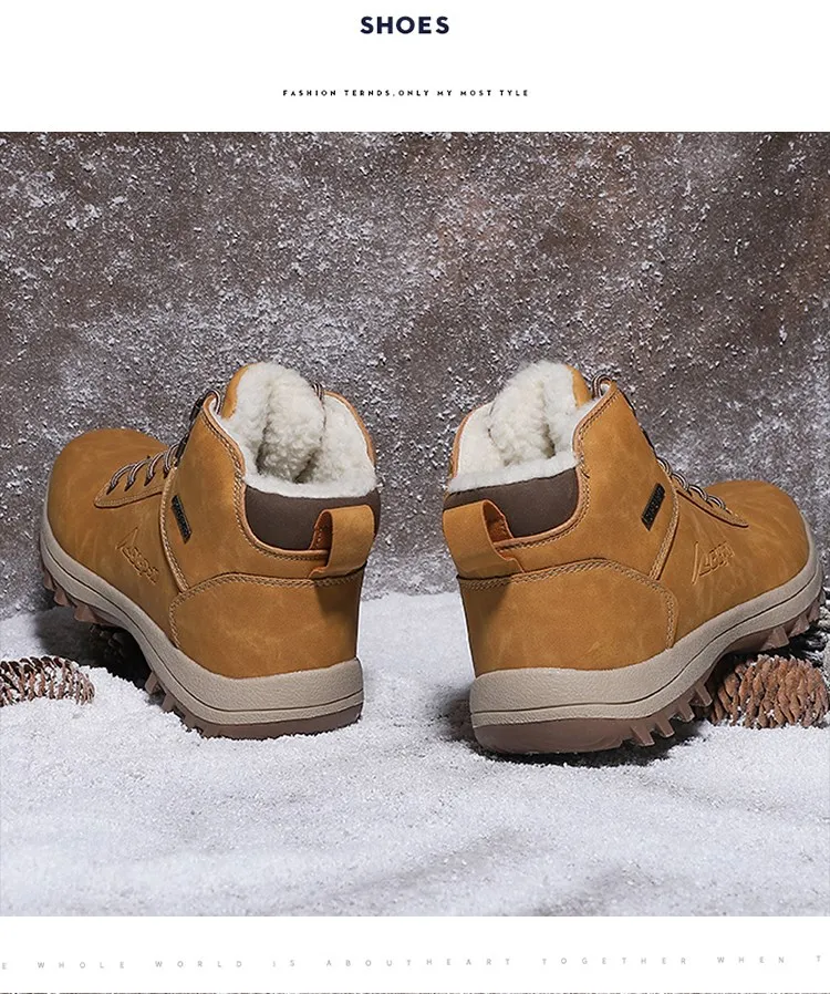 TANTU; модные мужские зимние ботинки из водонепроницаемого материала; военные тактические ботинки; Флисовая теплая Уличная обувь средней высоты; походная обувь