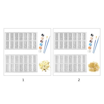 

1 Set DIY Dominoes Casting Silicone Mould Crafts Jewelry Making Tools Crystal Epoxy Resin Game Mold