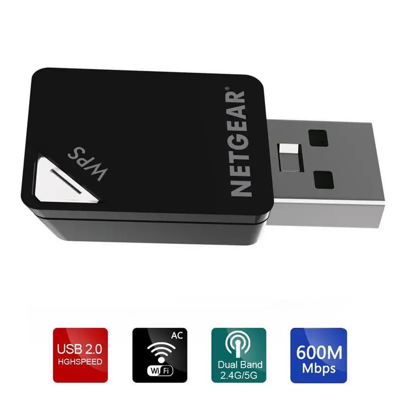 2,4G/5G ключ-заглушка WLAN для NetGear A6100 мини двухдиапазонный USB wifi беспроводной-AC 433 Мбит/с AC600 USB порт Wi-Fi WPS LAN сетевая карта
