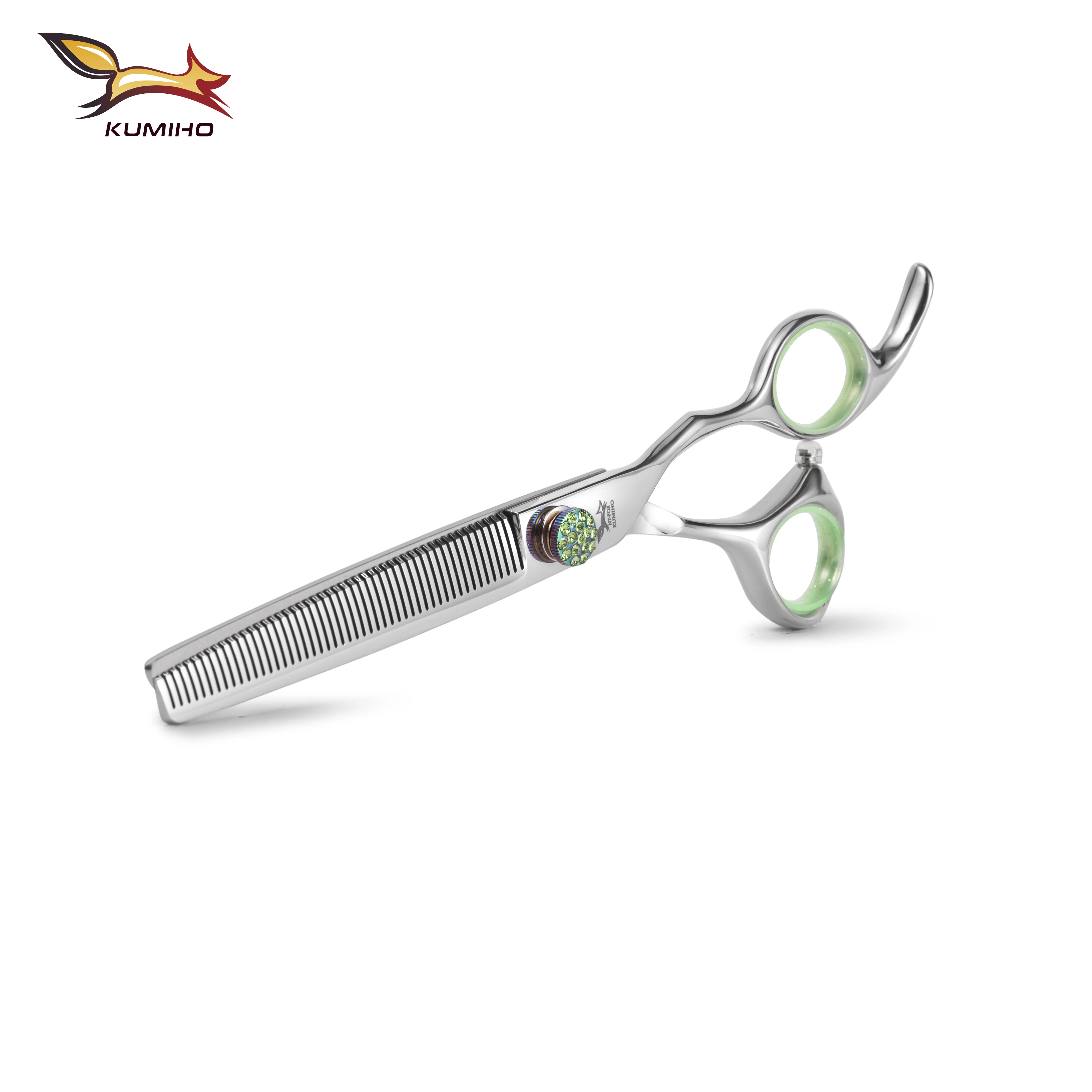 KUMIHO XLBS-70 XLBS-75 7 дюймов и 7,5 дюймов Парикмахерские ножницы для домашних животных комплект ПРЯМО КРИВОЙ тоньше и chunker - Цвет: 7.5inch thinner