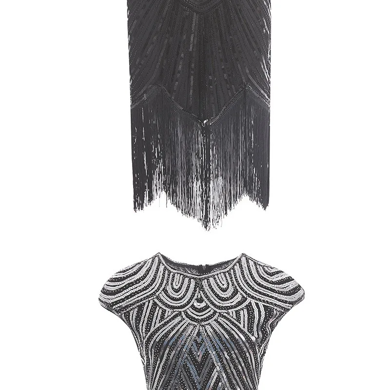 WEPBEL женское винтажное платье с кисточками, расшитое блестками, вышитое бисером, цветочное сексуальное платье с круглым вырезом, вечерние женские длинные платья