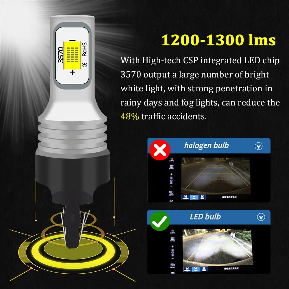 BMT автомобильная светодиодная сигнальная лампа T20 7443 7440 1156 1157 Led W21W W21/5 Вт P21W Canbus автомобильный поворотный сигнал свет обратный конец DRL лампы 12V