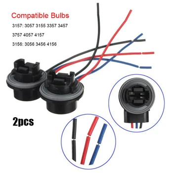 

2Pcs 3157 T25 Bulb Sockets Female Adapter for Automotive Light Bulbs Base Brake Light Holder