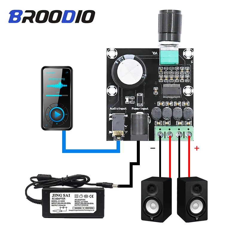 HiFi двойной усилитель доска 2*15 Вт Цифровой HD Стерео Усилители для настольного динамика электронный DIY DC8 24V аудио усилитель AUX|Усилители мощности| | АлиЭкспресс