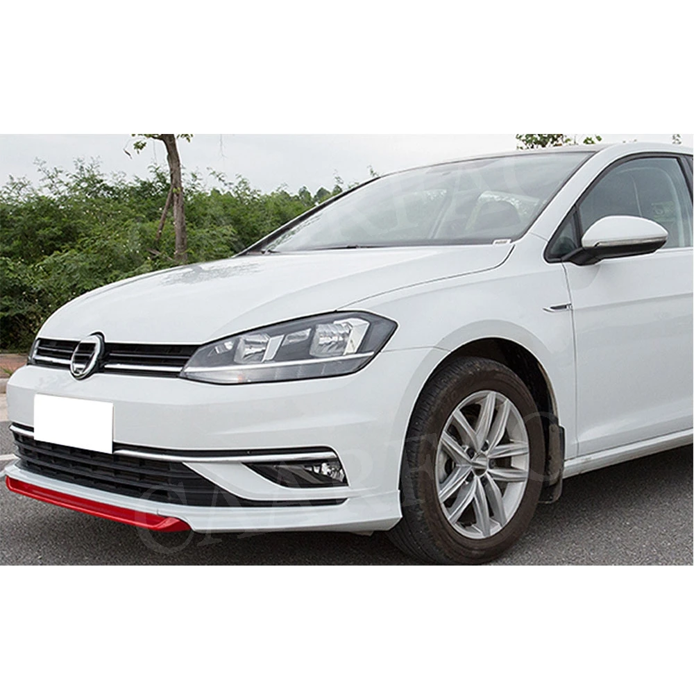 Красный, черный, белый передний спойлер фартуки для Volkswagen Golf MK7.5 стандарт не для GTI 3 шт. ABS защита на голову бампера