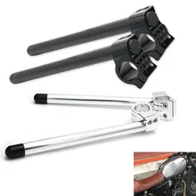 Руль мотоцикла, настраиваемый, CNC 31/32/33/35/36/37/39/41/45/48/50/51 мм Клип на вилка рукоятка Интегрированный руль