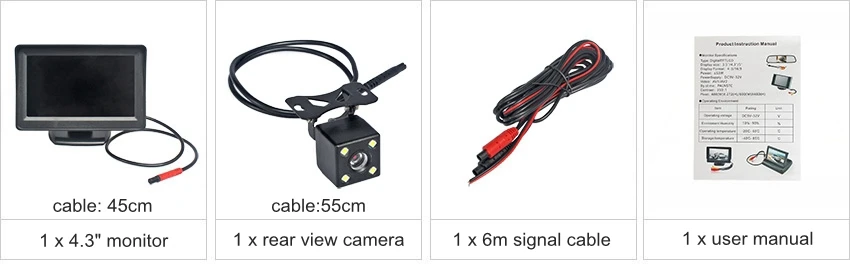 sistema de estacionamento com câmera de led