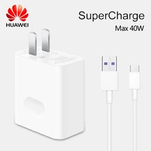 Оригинальное быстрое зарядное устройство huawei Supercharge Max 40W 10 V/4A 5 V/4A с кабелем 5A huawei P30 Nova 5 Pro mate 30 20 Pro honor Magic 2