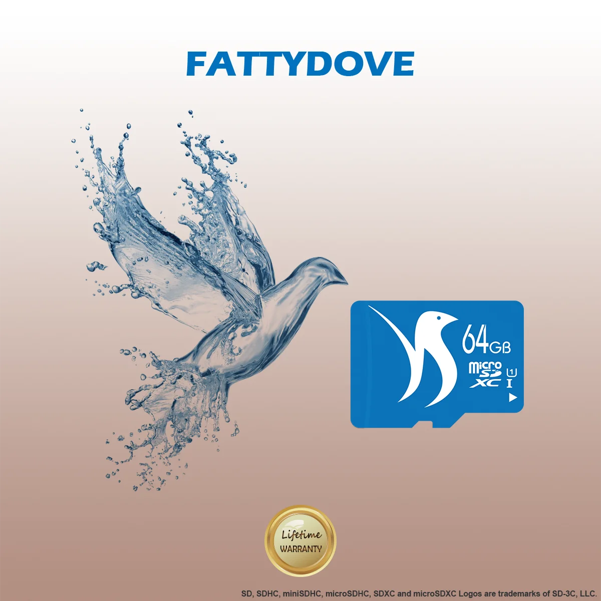 FATTYDOVE Micro SD карта 32 Гб класс 10 UHS-I карта памяти Microsd 64 Гб 128 ГБ для стола/телефона/камеры