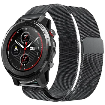 

22MM Stainless Steel Straps For Xiaomi Huami AMAZFIT Stratos 3 2 2S GTR 47MM Pace strap Wrist Replacement Band Smartwatch Correa
