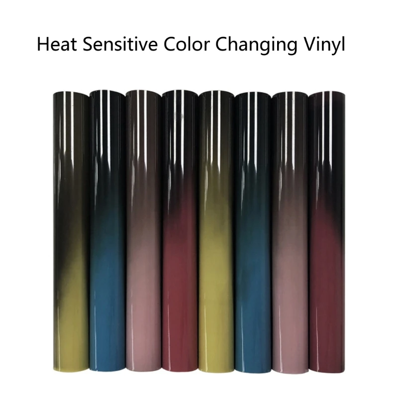 

Heat Sensitive Color Changing Heat Transfer Vinyl HTV T-Shirt Press Paper Sheet Iron on Print Pattern DIY Art Crafts