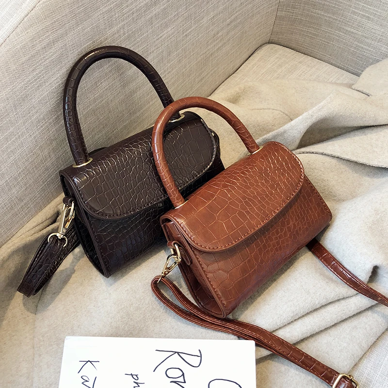 Bolsa Feminina модная сумка из аллигатора с ручкой сверху Дизайнерская Женская мини-сумка через плечо сумки через плечо для женщин Sac