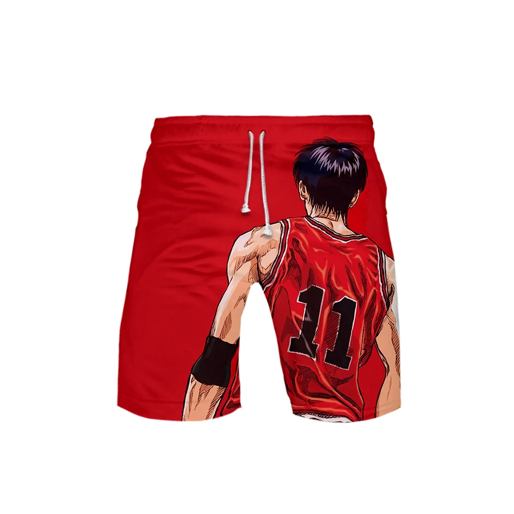 Мужские 3D шорты SLAM DUNK летние новые быстросохнущие мужские шорты в стиле хип-хоп пляжная одежда
