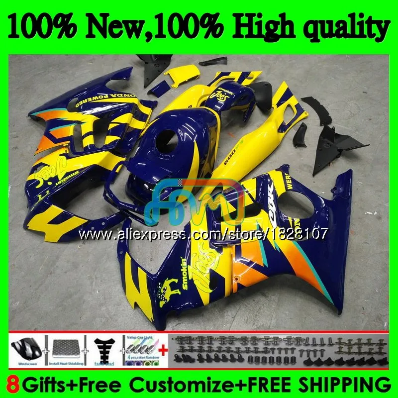 CBR600F3 синего и желтого цвета комплект для HONDA CBR 600F3 600 FS F3 95 96 1997 1998 3BS. 147 CBR600FS CBR600 F3 1995 1996 97 98 обтекатель бака - Цвет: No. 1