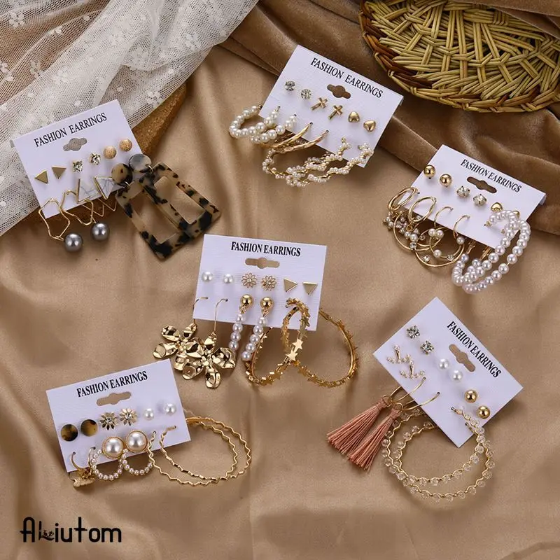 ALIUTOM серьги кольца с кисточками в богемном геометрическим рисунком подвески из