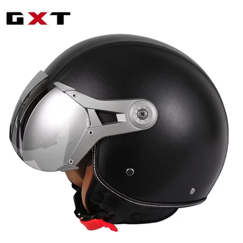 Мотоциклетный шлем из искусственной кожи 3/4 шлемов|retro helmet|motorcycle retro helmethalf helmet |