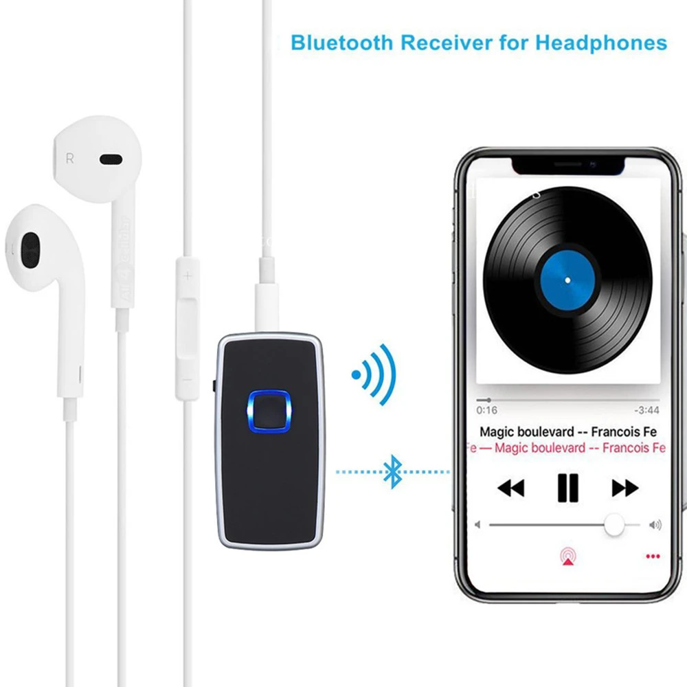 Bluetooth 5,0 EDR музыкальный приемник 3,5 мм AUX Jack A2DP аудио адаптер используется для bluetooth-гарнитуры/камеры/домашнего динамика