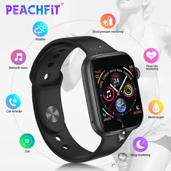 

PEACHFIT Dial Answer Call Smart Watch Fitness Tracker IP67 Heart Rate Monitor Men Women Smartwatch pk IWO 8 9 10 11 12 lite W34