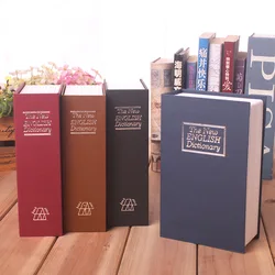 Livre coffre fort en dictionnaire anglais, 265x200x65mm, avec clé secrète, carte bancaire, organisateur de stockage de sécurité pour bureau 