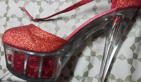 15cm The new bride's shoes are in a sexy show, with 15 cm high and one pair of wedding Dance Shoes