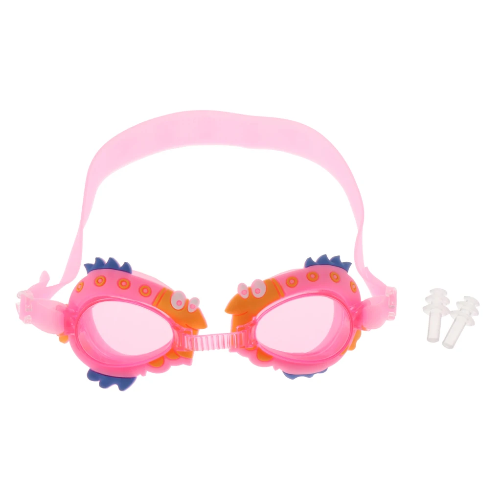 Pink Детские очки для плавания, очки для плавания и регулируемые ремни, силиконовая оправа, разноцветные очки для плавания - Цвет: Pink
