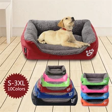 S-3XL, флисовая кровать для собаки, лапа, пэттрен, водонепроницаемый, нижняя часть, для домашних животных, диван, коврик, теплые кровати для собак, для больших собак, Прямая поставка, cama perro