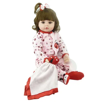 

Beautiful Simulation Baby Girl Reborn Baby Doll in Beetle Dress