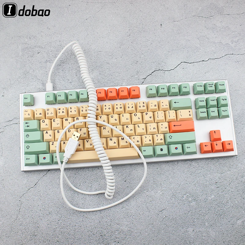 Coiled Cable Micro Mini USB Type-c Mechanical Keyboard Black White Grey Interface Cable For Gh60 XD