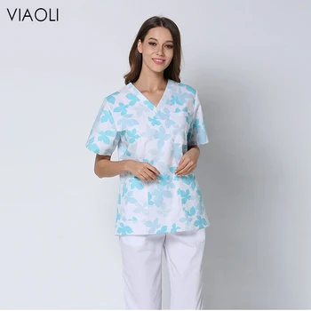 

new Women Men Medical Uniforms Nursing Scrubs Medical Surgical Suit Lab Clothes Clinical Coat Top Pants Pharmacy Beauty Hospital