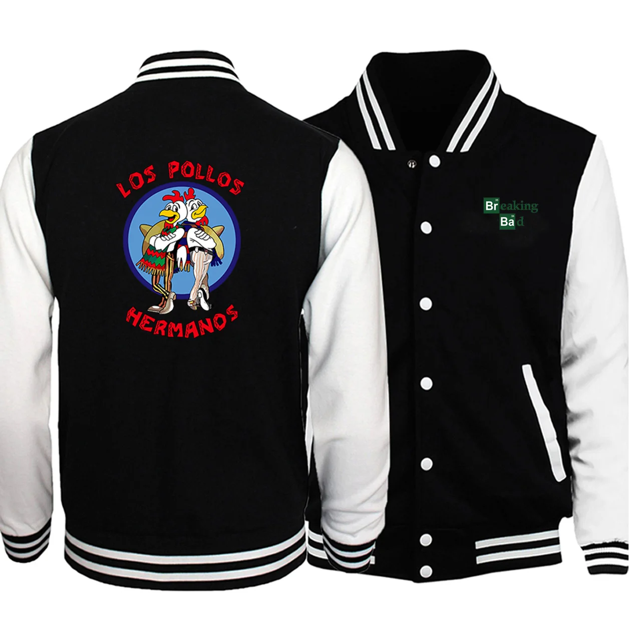 

Breaking Bad LOS POLLOS Hermanos Men Baseball Jackets 2020 Winter Warm Fashion Jacket Men Fashion Men Warm Japanese Anime Hoodie