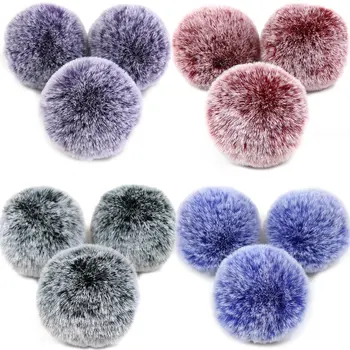 

8CM DIY Artificial fox fur ball pompom Hairball Ball Handmade Artificial Fur PomPom clothing accessories hat hair ball