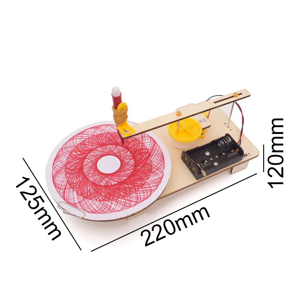 Educational Toy DIY Assembled Electric Plotter Drawing Model Physics Experiment Education Toy Kids Student Physical