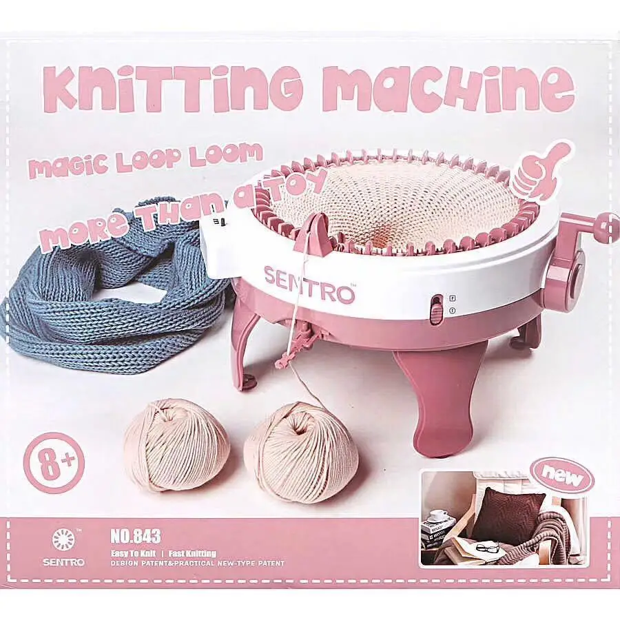 

48 Needle Scarf Knit Device Handmade DIY Yarn Tool zhi mao yi ji Feeding And Dropping Video Tutorial